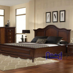 تصویر تزئینی سرویس خواب چوبی